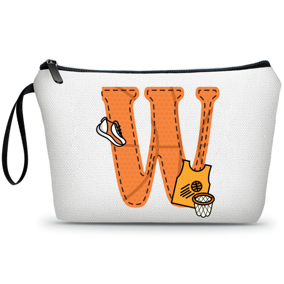 Ariosey Basketball Gifts Monogrammed Cosmetic Travel Makeup Bag Basketball Accessories Graduation Birthday Gifts For Girls Coaches Daughters Team Fri