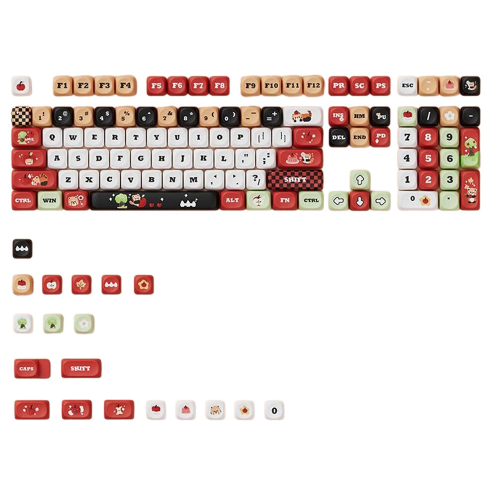 127Pcs Oqo Height Contoured Keyboards Keycaps Featuring Playful 7754000335862