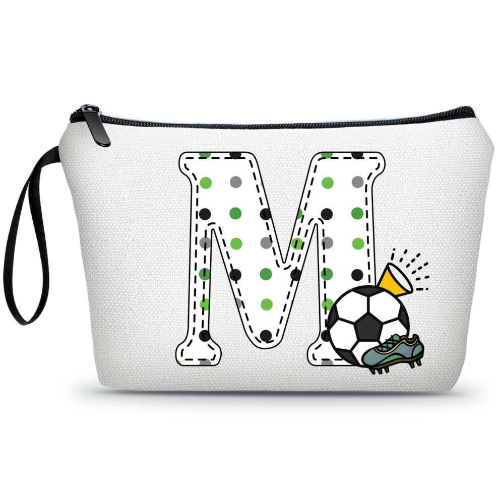 Ariosey Soccer Gifts Personalized Soccer Ball Cosmetic Bag For Purse Birthday Inspirational Gifts For Girls Women Team Coach Mom Stuff Travel Organiz
