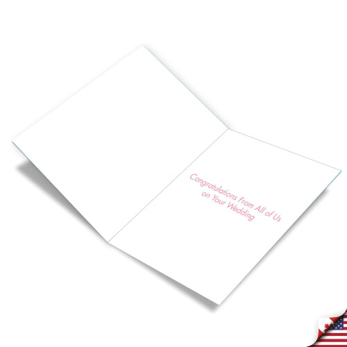 NobleWorks - 1 Bonito Cartão de Parabéns de Casamento c/ Envelope (Grande 8.5 x 11 Polegadas) - Floral Camadas 1
