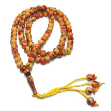 Moslim Tasbih 99 Rosay kralen AMN-184 Islam gebed dhikr Misbaha met Allah Muhammad namen gegraveerd op islamitische religie Eid Ramadan Gift (oranje)