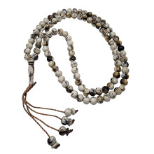 Moslim Tasbih 99 Rosay kralen AMN-184 Islam gebed dhikr Misbaha met Allah Muhammad namen gegraveerd op islamitische religie Eid Ramadan Gift (bruin g