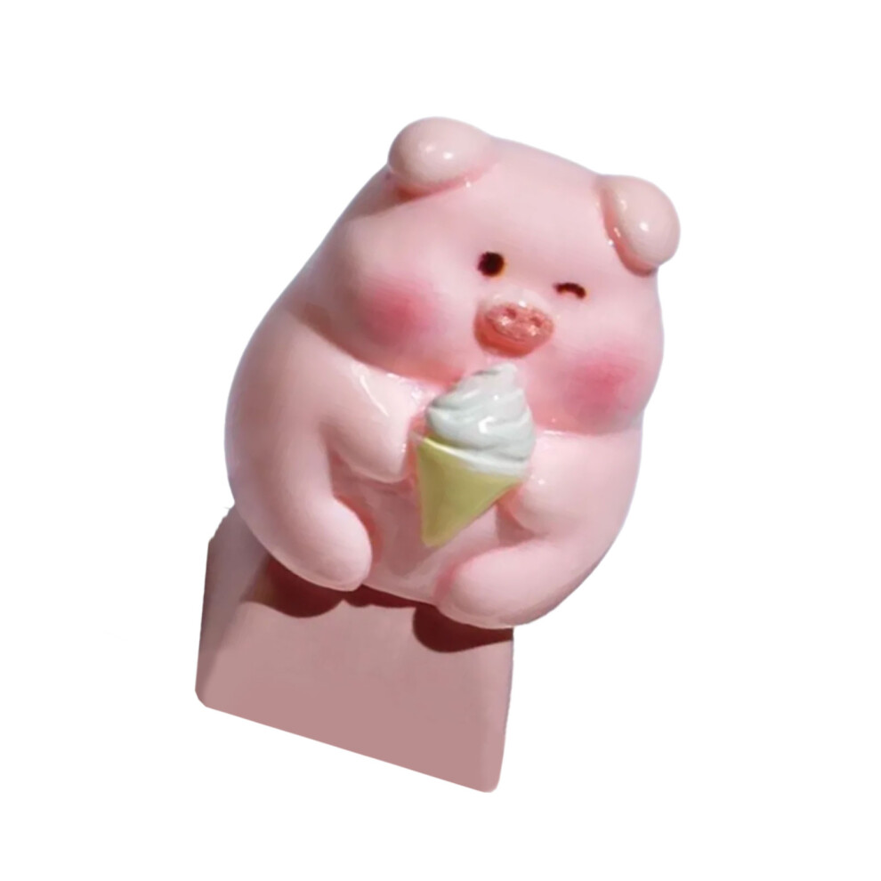 Unique Cartoon Pig Shaped Keycaps Crossed Stem For Mechanical-C Pink 7754000334100