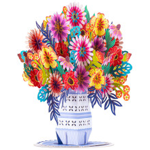 Paper Love HugePop 3D Exotica Buket Pop Up-kort med aftagelig papirblomstbuketgave til f?dselsdagsbryllup Tak F? det godt alle lejligheder - Jumb