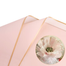 Papel de regalo CCINEE con borde dorado, 20 hojas, impermeable, para flores frescas, ideal para ramos de floristerνa, manualidades, regalos, colo