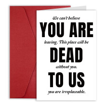 Bhiosng Funny Coworker Leaving Farewell Card Cute Retirement Gift for Boss Colleague Miss You Card Congratulation New Job Gift -to us you are irre