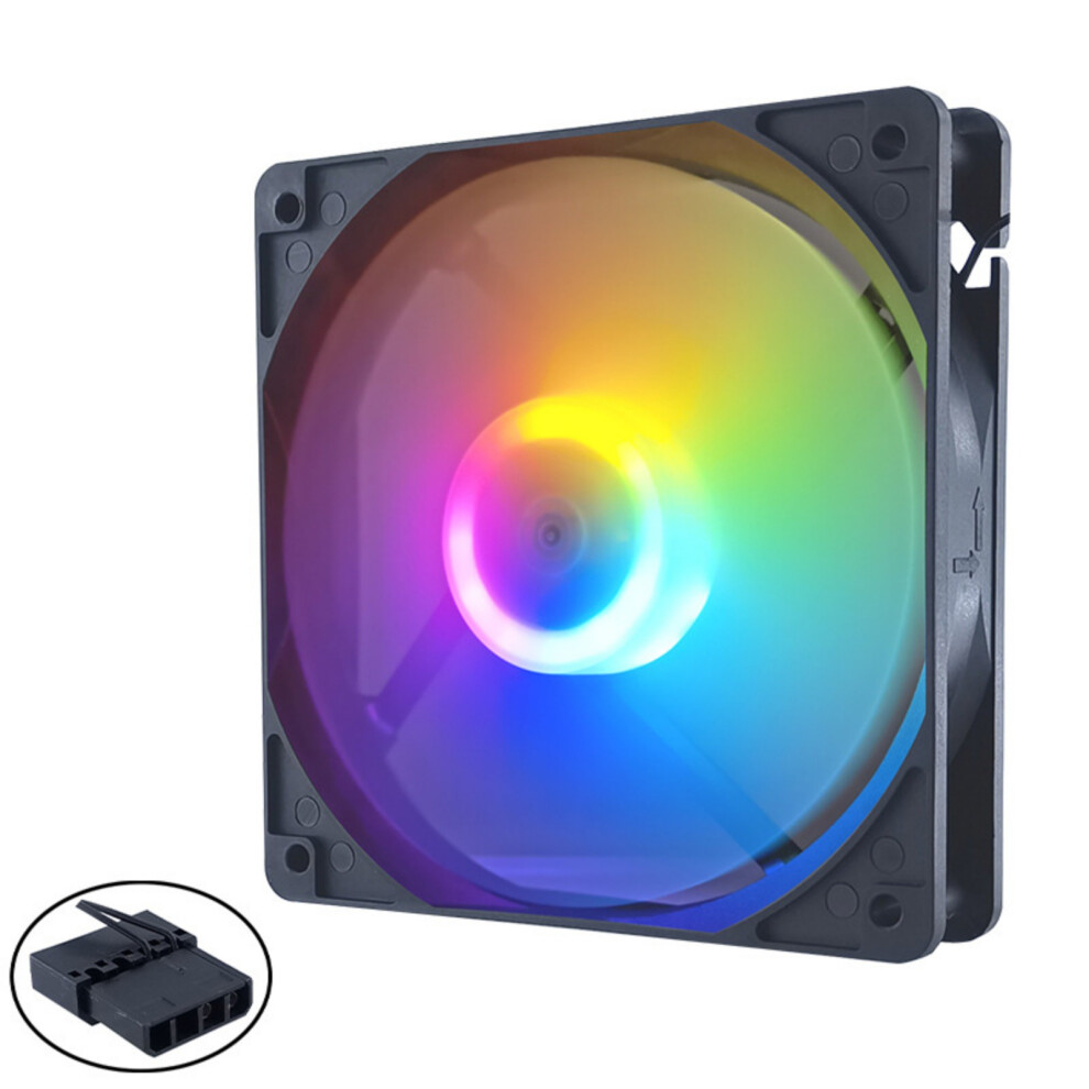 12Cm High Airflow Pc Case Cooling Fan Quiet Color Led- Black 7754000335879