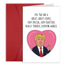 Bhiosng Lustige Hochzeitskarte für Freunde, Hochzeitsgeschenk, Humor Karte für Braut und Bräutigam, Hochzeitsglückwünsche, Verlobungskarte