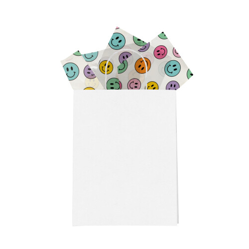 Smiley Faces Papiertücher für Geschenktüten oder -boxen - Bunte Dekorationspapier für Verpackung | 24 Blatt 2