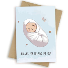 Mooie dank u kaart voor verloskundige OB verpleegkundige verloskundige schattige Doula obgyn geschenken voor artsen arbeid en levering dokter kaart B