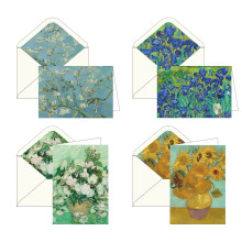 RainCaper kpzomuvszeti emlk 5x7 res rszer van Gogh dvzlolapok dekoratv bortkokkal, 16 db-os ajndkdobozos kszlet | 300 GSM krtya (van G
