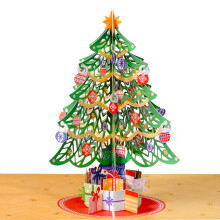 Paper Love Pop Up Julkort | 3D-dekorerade julgranskort Unik ssongsbetonad hlsning fr vnner Familj eller medarbetare | 5"""" x 7"""" med kuvert &