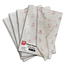 Pro Supply Global Ballerina bedrukt vloeipapier voor geschenkzakjes of -dozen en verpakking - babyshower bulk decoratief kunst vloeipapier voor verpa