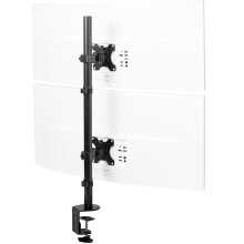 VIVO Dual Vertically Stacked Ultra-Wide Monitor Desk Mount Extra Tall Heavy Duty Adjustable Stand for 2 Ultrawide Screens up to 45 inches