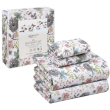 RUVANTI 100% Cotton King Size Sheets Set 4 Pieces Soft & Breathable Percale Weave Bedding Deep Pocket 16"""" Hotel Standard Crisp Cool Feel Durab