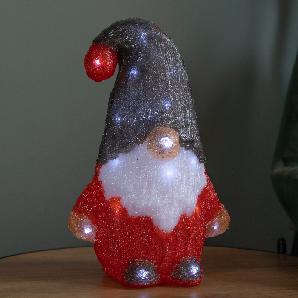 B&Q - 30Cm Battery Operated Light Up Christmas Gonk With Cool White Leds - Image 6