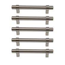 Design House Emery Puxadores de Armário, 5-Pack, 3-3/4 Pol (96mm), Moderno, Níquel Fosco, 189449-SN