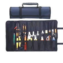 23 Pocket Tool Bag Roll Up Tool Organizer for Men gift Portable Tool Storage with Zipper Pouch Compact Small Toolbag for Handyman RV Owners Birth
