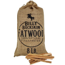 8 lb-os zskvszon zsk Fatwood tuzgyjt rudakbl - Fatwood plcika ajndk kszlet - Stlusos juta tskban - Egyszeru s biztonsgos mdja a tzet