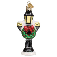 Old World Christmas Christmas Lamp Post Glass Blown Ornament for Christmas Tree Handcrafted Holiday Decoration Holiday Collection