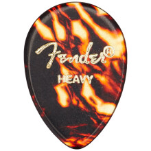 Fender Classic Celluloid Gitarrenplektren, 358 Form, Gitarrenzubehr, Schildpatt, schwer, 12er-Pack
