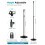 InnoGear Supporto per microfono Altezza massima 66,34"" Supporto per microfono da pavimento Braccio staccabile per microfono con base rotonda pond 3