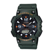 Casio herrsoldriven japansk kvartsklocka med hartsrem Grn (Modell: AQS810W-3AV)