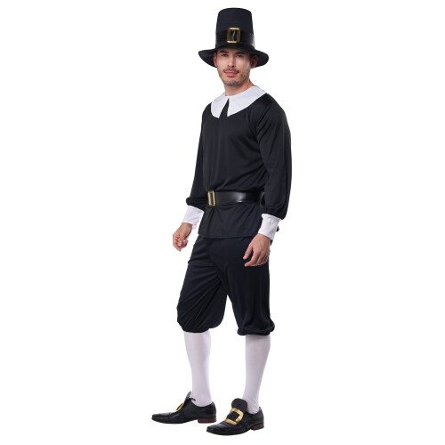 California Kostumer Pilgrim Mand Kostume X-Large Sort Hvid
