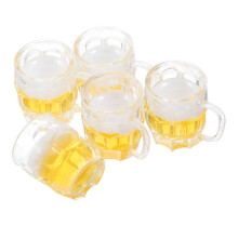 5 st mini ölglas till dockhusfest gul