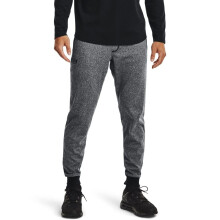 Calças de Jogging Tricot Masculinas Under Armour, Preto Heather (001)/Preto, XX-Gigante