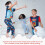 Marvel Costume da ragno in cotone aderente in 2 pezzi per bambini unisex Marvel 8 US 5