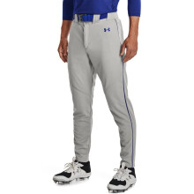 Calças de Basebol Masculinas Under Armour Utility com Pernas Retas 22, (081) Cinza/Royal/Royal, 3X-Gigante