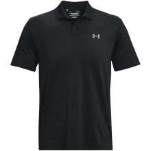 Polo de Desempenho Under Armour Masculino 3.0, (001) Preto / Cinza Pitch, Grande Alto