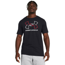 Camiseta de Manga Curta Under Armour para Homem, (001) Preto/Vermelho/Branco, 3X-Grande Alto