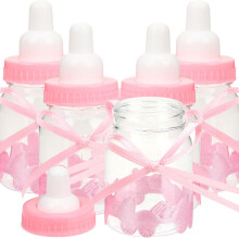 24-teilige Aufbewahrungsboxen für Süßigkeiten in Milchflaschen für Babypartys
