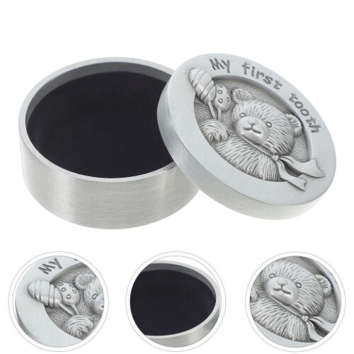 Förvaringslåda, tandhållare, nyföddminne, barn, silver 2