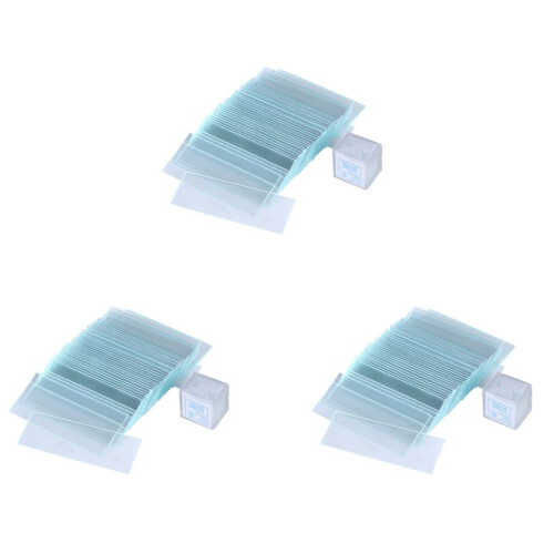 450 pcs Microscope Slides, Square, Pre-Cleaned Coverslips
