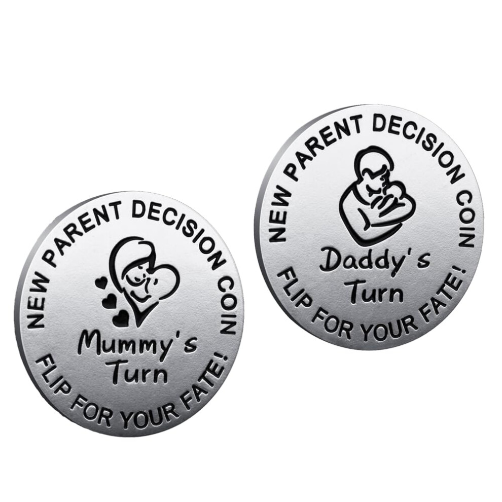 New Parent Decision Coin Funny Pregnancy Gifts For First Time Moms Dads Cute New Parents Gift Mommy Daddy Couples Gift Ideas Gag Gift For Baby Show Vichona
