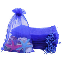 Stratalife Organza tskk 5x7 kszertasak hzzsinrral Kk hls zacskk eskvoi partikhoz Goodie Candy kis hls ajndk mlesztett 100 db (kk 5x7