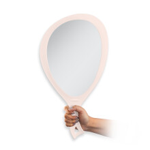 Zadro Teardrop Large Hand Mirror Handheld Mirror for Hair Cutting Self Ergonomic Hand Mirrors with Handle Glass Mirrors