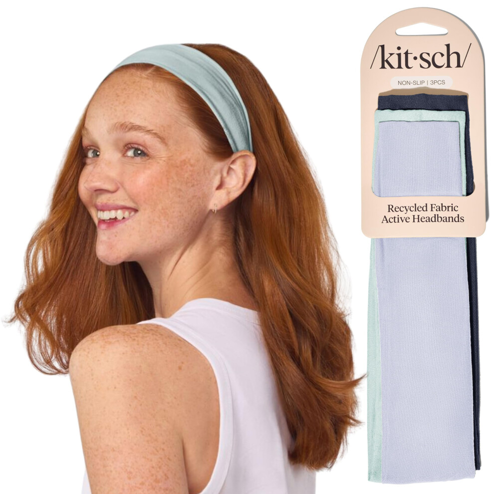 Kitsch Wide Headbands For Women - Fashion Sports Headband For Workout, Yoga, Gym, Running, Exercise | Stretchy Head Bands | Hair Accessories | Ideal G