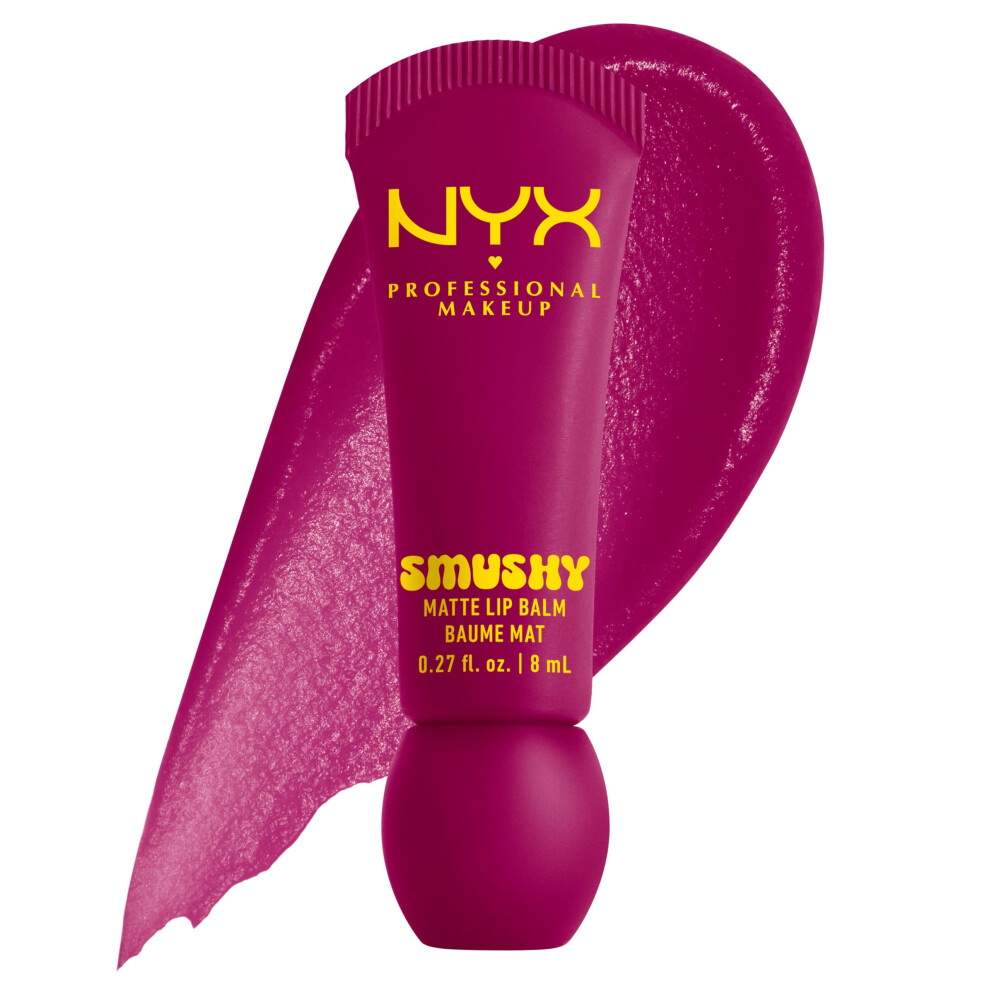 Nyx Professional Mak Purple Nyx Professional Makeup Smushy Matte Lip Balm Tinted Lip Moisturizer With Soft Matte Finish - Silly Sippin' (Deep )