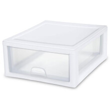 STERILITE 23018006 Tiroir empilable 16QT 16 pintes/15 L (paquet de 1) Blanc