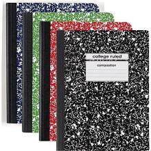 Staples Assorted Kleuren Compositieboek ~ College Geregeld 9 in X 7 in (4 Pack)