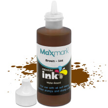 MaxMark Premium Refill Ink til selvbl?kningsstempler og stempelpuder Brun farve - 1 oz.