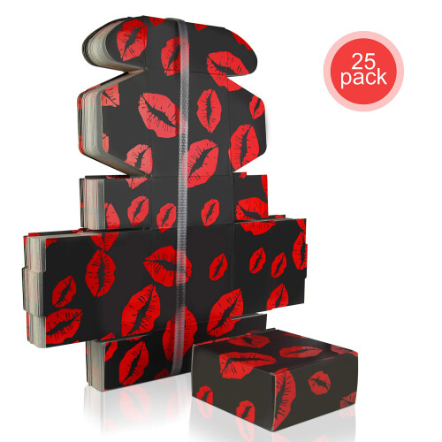 Pacote de 25 Caixas de Envio 4x4x2 polegadas, Caixas de presente para o Dia dos Namorados e Mães 2