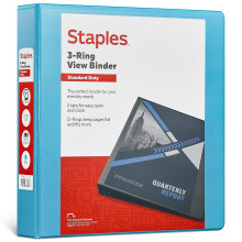 Staples Standaard 1.5 3-Ring Bekijkmap, Teal