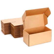 DUZCLI 8x4x4 lhetyslaatikot - 20 pient kraft-aaltopahvilaatikkoa pienyritystarvikkeiden pakkaamiseen Postitus- ja lahjapakkauksiin