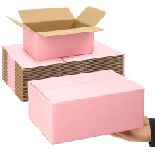 Versandkartons, mittelgro, 22,9 x 15,2 x 10,2 cm, 30 Stck, Versandkartons, groe rosa Wellpappkartons fr die Versandverpackung kleiner Unterne