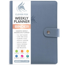 Clever Fox Weekly Planner Binder - Planner voor het instellen van doelen voor tijdbeheer en wekelijkse taken - Work & Life Organizer met takenlijst e
